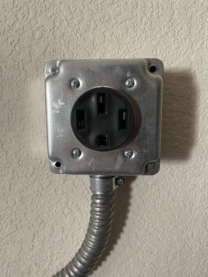 NEMA 14-50 outlet installed for Electrical Panel Upgrade in East Bay