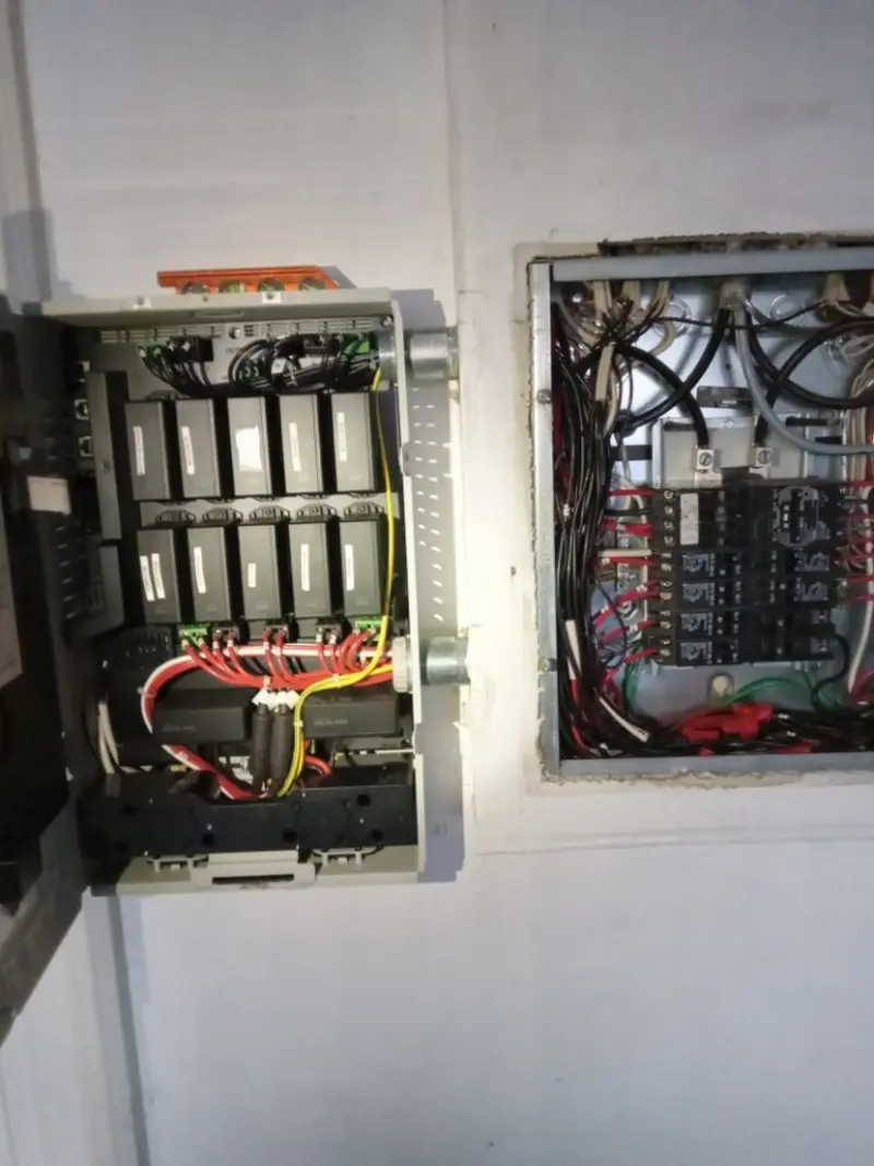 Electrical panel upgrade completed for Security Camera Wiring in East Bay